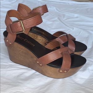 Juicy Couture Dominica Wooden Platform Sandals